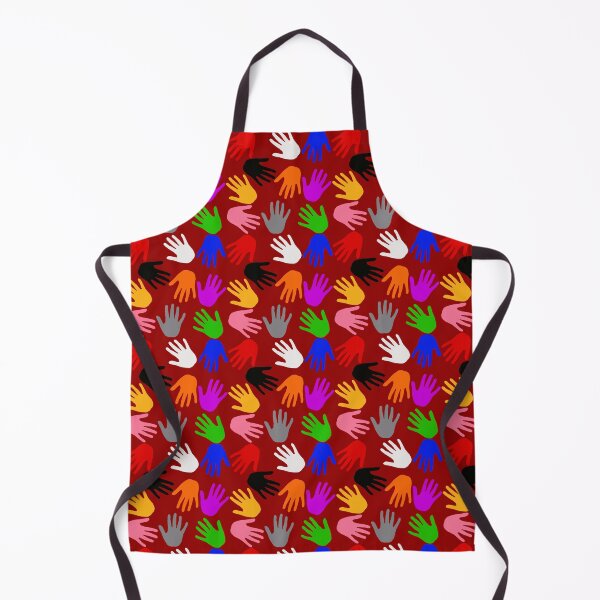 Item preview, Red Colorful Handprints Pattern Design designed and sold by PatternTitan.