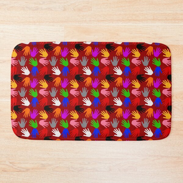 Item preview, Red Colorful Handprints Pattern Design  designed and sold by PatternTitan.