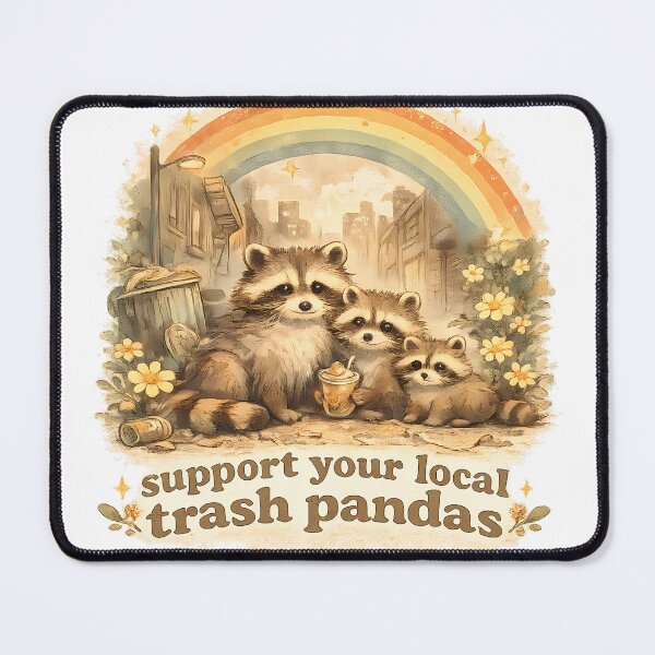Item preview, Funny Raccoon Shirt — Support Your Local Trash Pandas Vintage Animal Tee designed and sold by Gremlin Hours.