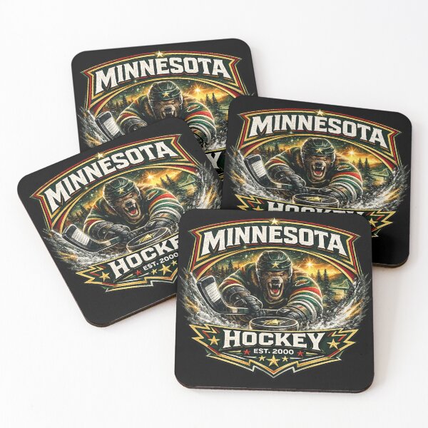 Item preview, Minnesota Hockey Wilderness Crest | Ice Hockey Fan Shirt designed and sold by TKOprintdesigns.