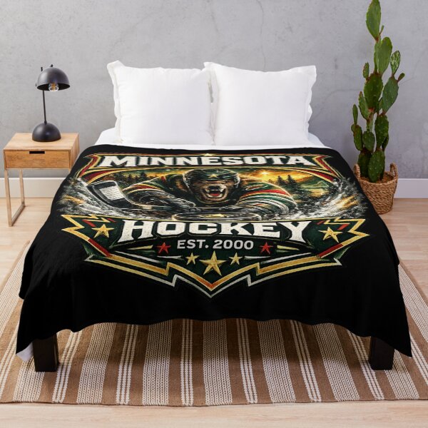 Item preview, Minnesota Hockey Wilderness Crest | Ice Hockey Fan Shirt designed and sold by TKOprintdesigns.