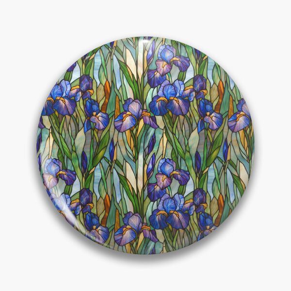 Item preview, Iris in Bloom Stained Glass Photo Texture designed and sold by DigitaICraft.