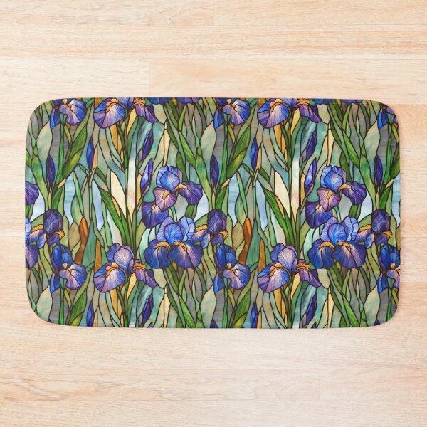 Item preview, Iris in Bloom Stained Glass Photo Texture designed and sold by DigitaICraft.