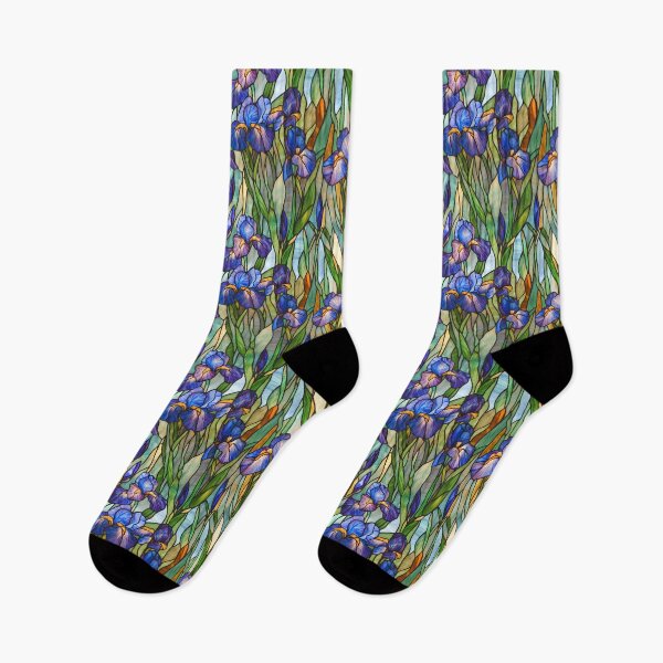Item preview, Iris in Bloom Stained Glass Photo Texture designed and sold by DigitaICraft.