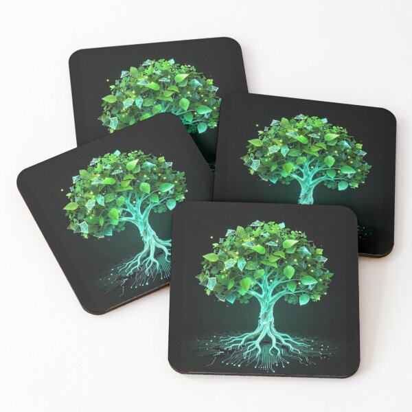 Item preview, Neon Glowing Digital Tree Circuit Board Roots designed and sold by Shape-Forge.