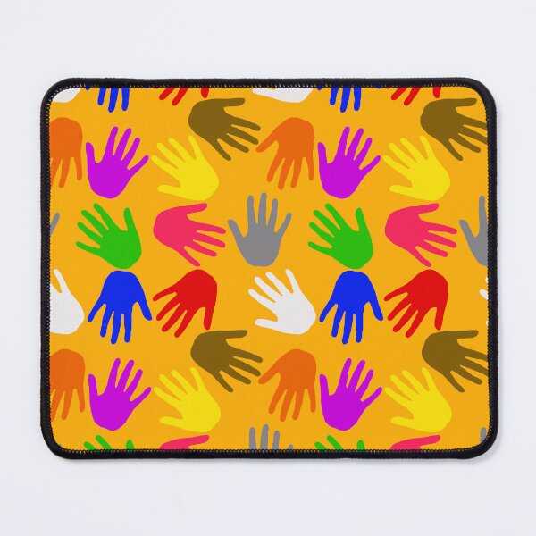 Item preview, Yellow Colorful Handprints Pattern Design  designed and sold by PatternTitan.