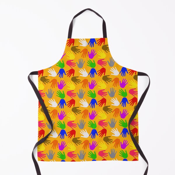 Item preview, Yellow Colorful Handprints Pattern Design designed and sold by PatternTitan.