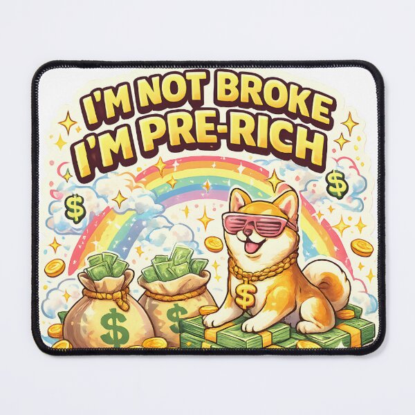 Item preview, I’m Not Broke I’m Pre-Rich – Funny Rich Vibes Dog Meme Design designed and sold by darkan1.