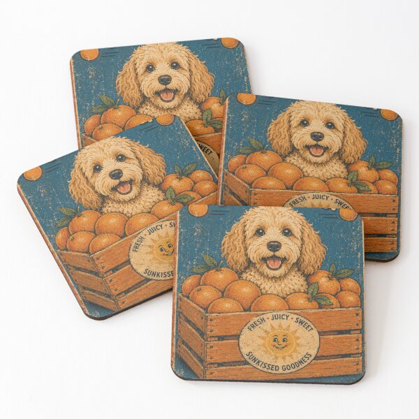 Item preview, Vintage Cockapoo Citrus Co Art - Pure Sunshine Orange Crate designed and sold by Cockapoo Society.