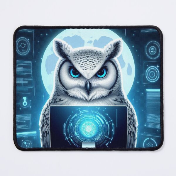 Item preview, Cyber Owl – Futuristic Tech Art designed and sold by Dogandesighn.