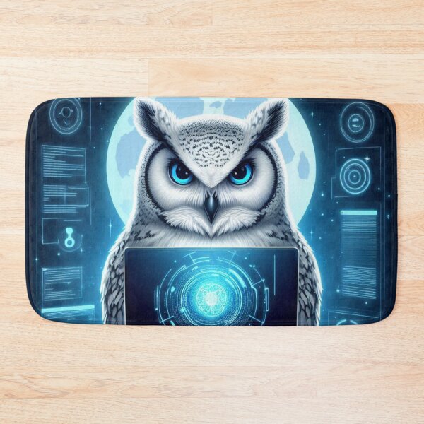 Item preview, Cyber Owl – Futuristic Tech Art designed and sold by Dogandesighn.