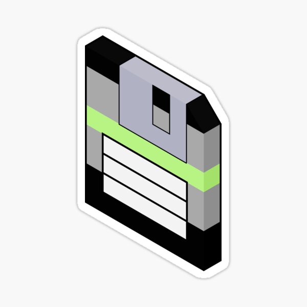 Item preview, Isometric Agender Pride Floppy Disk designed and sold by 8BitGoggles.