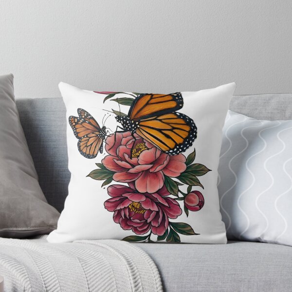 Item preview, tattoo butterfly peonies designed and sold by Abdelrahman ELFADEL.