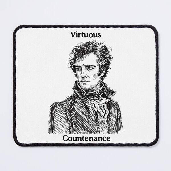 Item preview, Virtuous Countenance Mr Darcy Vintage Sketch Jane Austen Pride and Prejudice designed and sold by FIREDesignsPOD.
