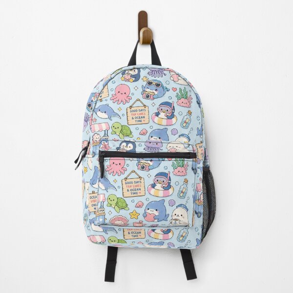 Item preview, Kawaii Penguin Ice Cream Party Pattern designed and sold by Soft Berry Studio.