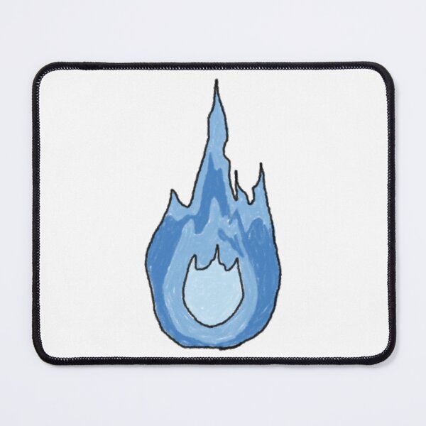 Item preview, Blue Flame Spirit Ghost Cute Minimalist Anime Fire designed and sold by mochicrit.