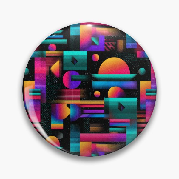 Item preview, Vaporwave Synthwave 80s Geometric Abstract Art designed and sold by NicolasGlowArt.