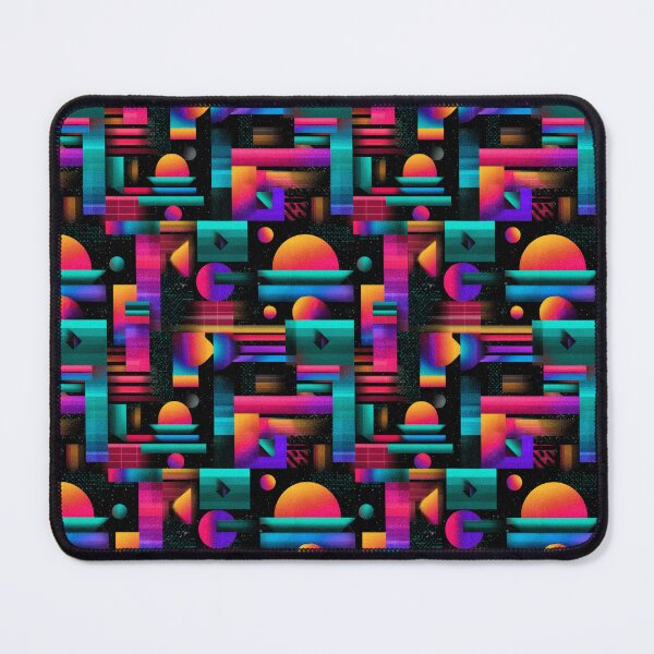 Item preview, Vaporwave Synthwave 80s Geometric Abstract Art designed and sold by NicolasGlowArt.