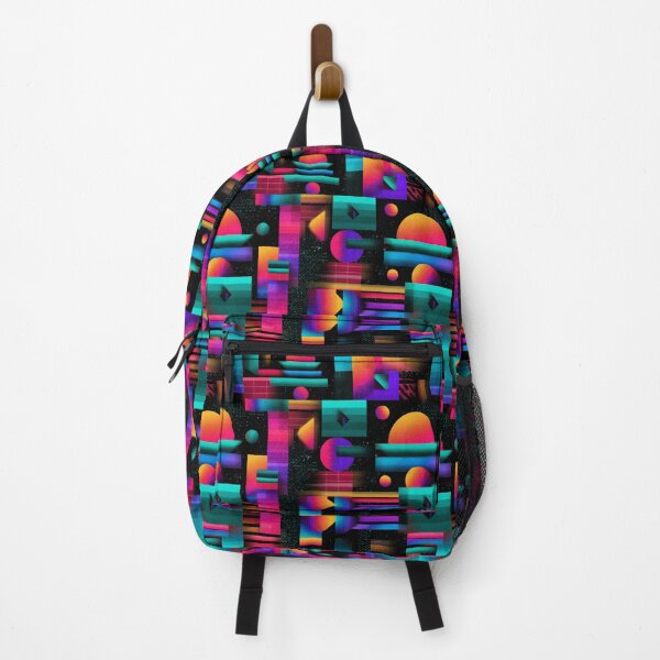 Item preview, Vaporwave Synthwave 80s Geometric Abstract Art designed and sold by NicolasGlowArt.