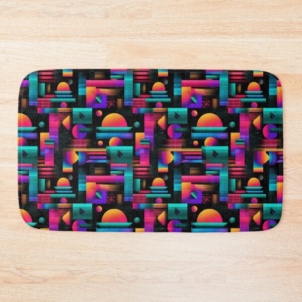 Item preview, Vaporwave Synthwave 80s Geometric Abstract Art designed and sold by NicolasGlowArt.