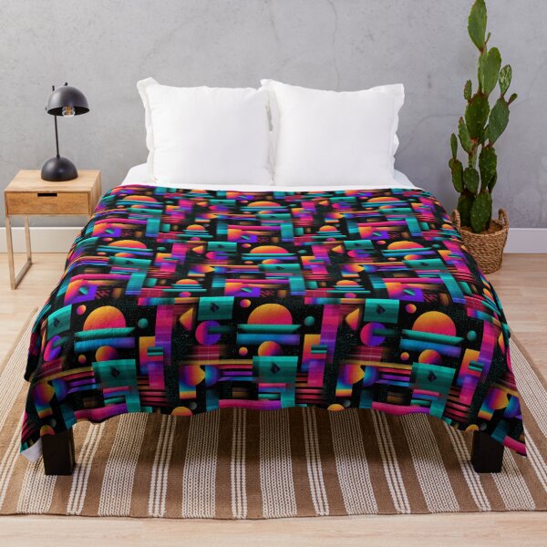Item preview, Vaporwave Synthwave 80s Geometric Abstract Art designed and sold by NicolasGlowArt.