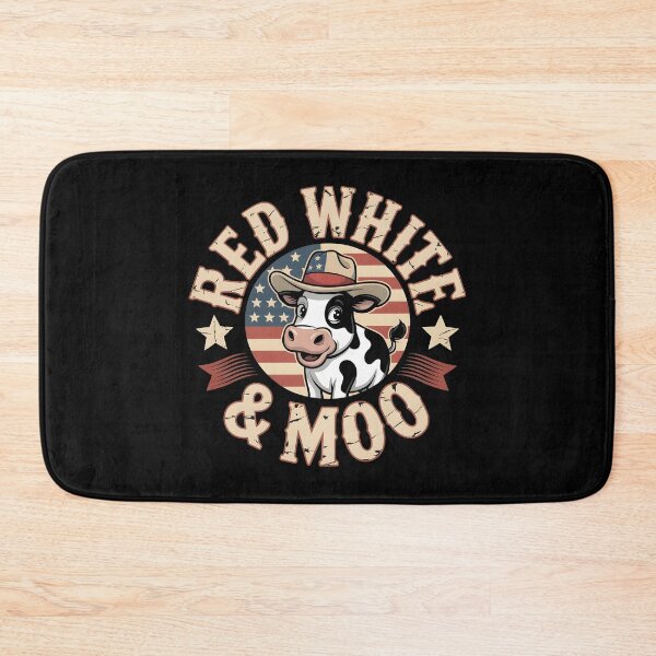 Item preview, Red White And Moo 4th Of July Retro Patriotic Funny Cow designed and sold by Redgiant87x.