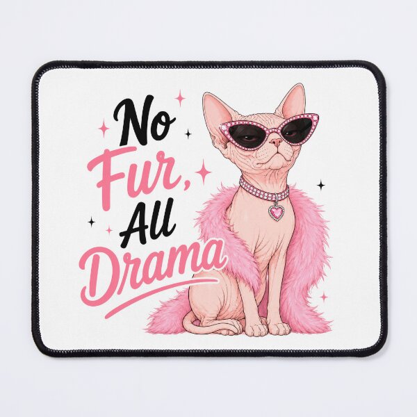 Item preview, No Fur All Drama Sphynx Cat designed and sold by INVITOARTE.