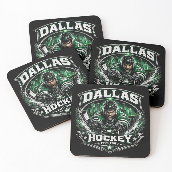 Item preview, Dallas Hockey Lone Star Ice Logo | Green Hockey Fan Art designed and sold by TKOprintdesigns.