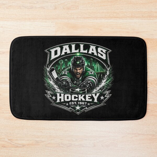 Item preview, Dallas Hockey Lone Star Ice Logo | Green Hockey Fan Art designed and sold by TKOprintdesigns.