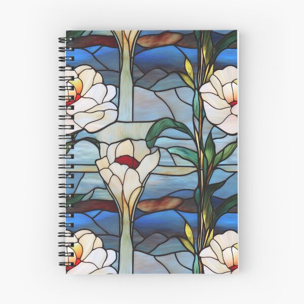 Item preview, White Magnolia Blue Sky Stained Glass Photo Texture designed and sold by DigitaICraft.