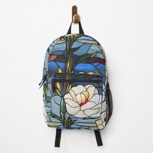 Item preview, White Magnolia Blue Sky Stained Glass Photo Texture designed and sold by DigitaICraft.