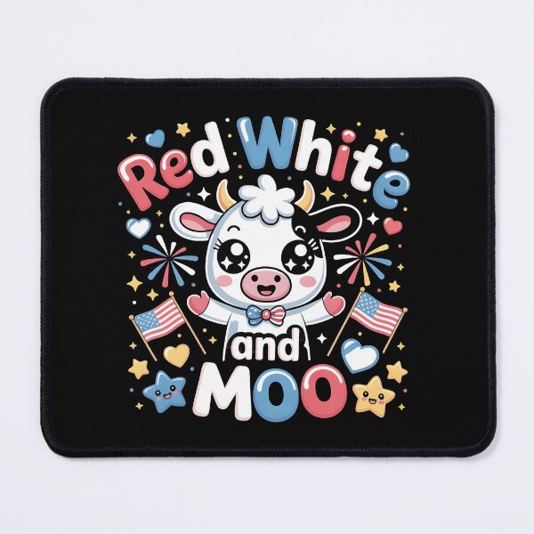 Item preview, Red White And Moo 4th Of July Funny Patriotic Cow for Independence Day designed and sold by Redgiant87x.