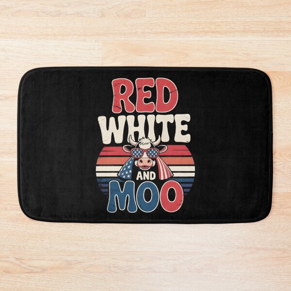 Item preview, Red White And Moo 4th Of July Cute Cow Patriotic American Flag designed and sold by Redgiant87x.