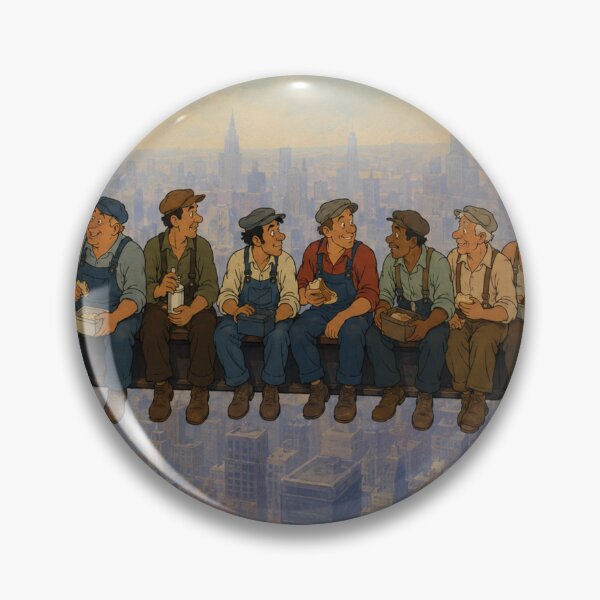 Item preview, Lunch Above the City – Vintage Workers Tribute Art designed and sold by  Hollow Moon Studios..