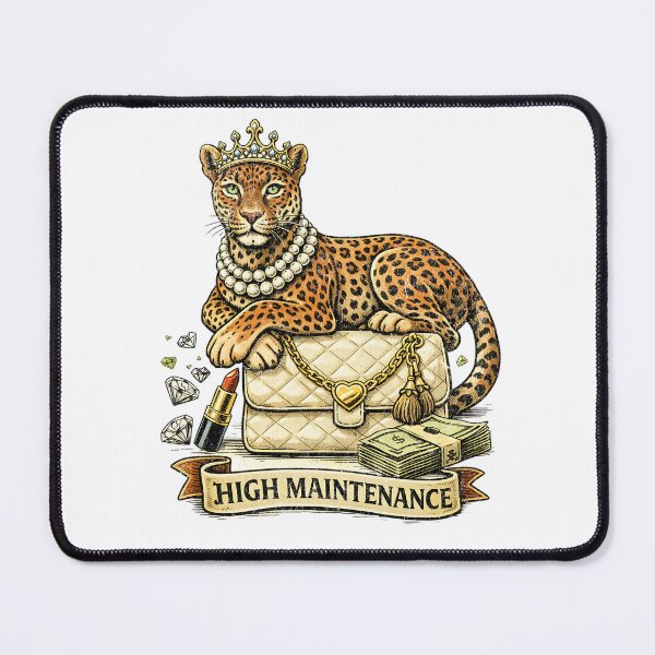 Item preview, Leopard Queen T-Shirt — “High Maintenance” Crowned Cheetah Graphic Tee designed and sold by SimpleJoy-SJT.