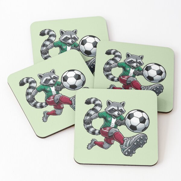 Item preview, Soccer Raccoon – Playful Sports Animal Art designed and sold by Dogandesighn.