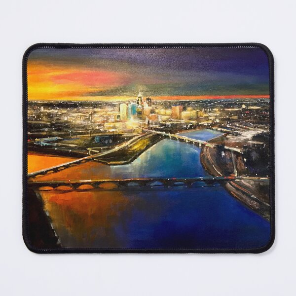 Item preview, Des Moines Aerial Cityscape designed and sold by Nostalgic Creative .