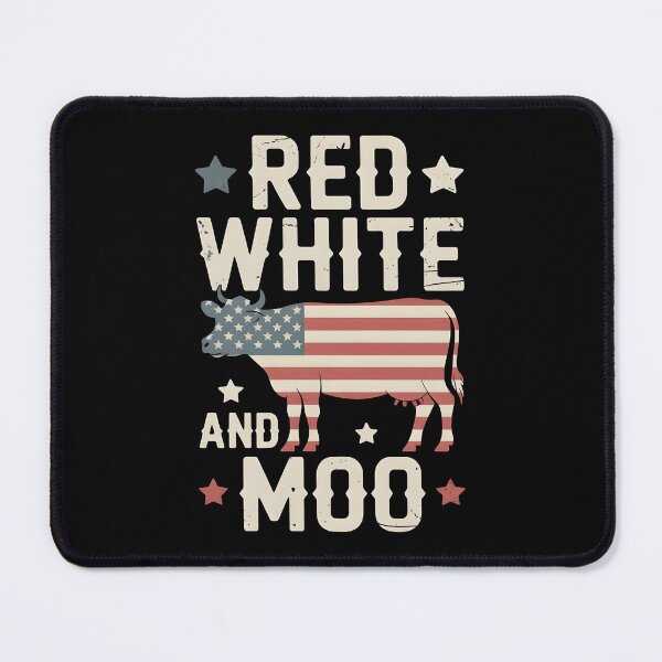 Item preview, Red White And Moo 4th Of July Patriotic Funny Animal American Flag designed and sold by Redgiant87x.