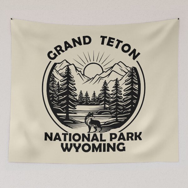 Item preview, Grand Teton Wyoming National Park Jackson Hole Valley designed and sold by Alexaltay.