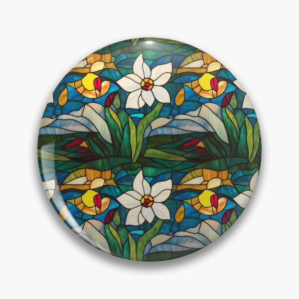 Item preview, Daffodil Meadow Stained Glass Photo Texture designed and sold by DigitaICraft.