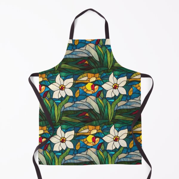 Item preview, Daffodil Meadow Stained Glass Photo Texture designed and sold by DigitaICraft.