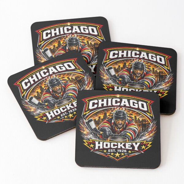 Item preview, Chicago Hockey Warrior Crest | Vintage Hockey Fan Logo Design designed and sold by TKOprintdesigns.