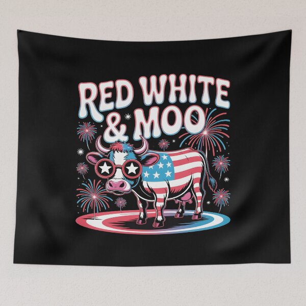 Item preview, Red White And Moo 4th Of July Funny Cow Independence Day Party designed and sold by Redgiant87x.