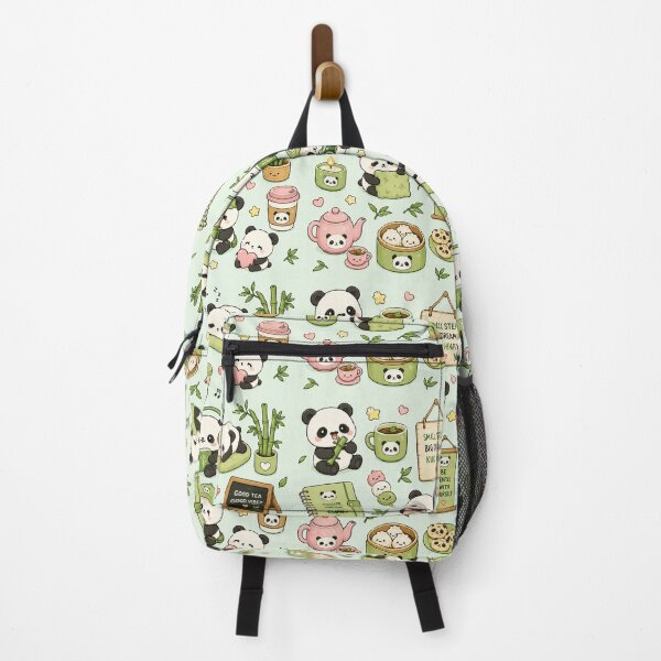 Item preview, Cozy Panda Tea Time Kawaii Pattern designed and sold by Soft Berry Studio.