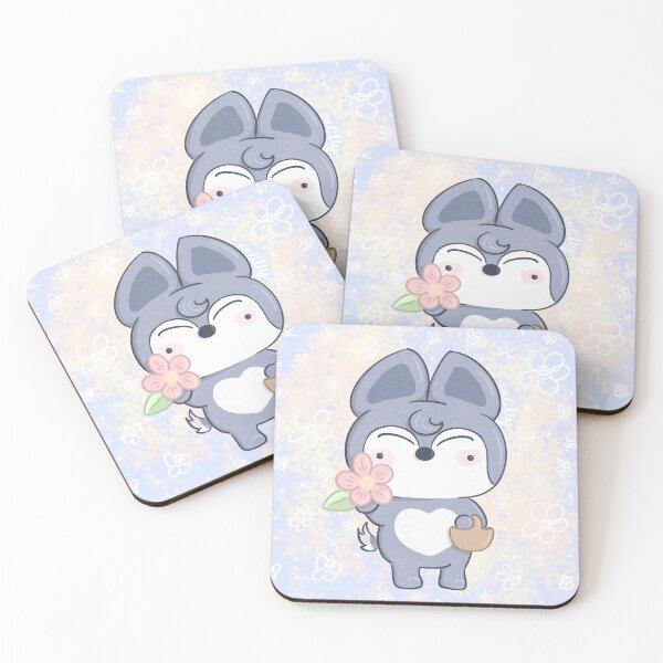 Item preview, SKZOO Wolf Chan with Flower designed and sold by enlilly.