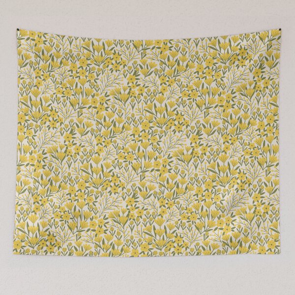 Item preview, Yellow wildflower meadow | Soft cottagecore floral designed and sold by Illustrated by Nat.