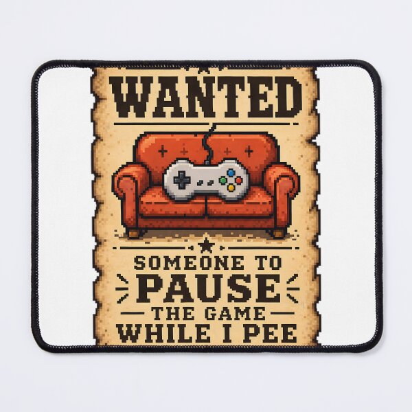 Item preview, Funny Gamer Wanted Poster Design designed and sold by RetroPixel Apparel.