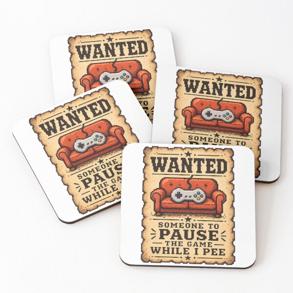 Item preview, Funny Gamer Wanted Poster Design designed and sold by RetroPixel Apparel.