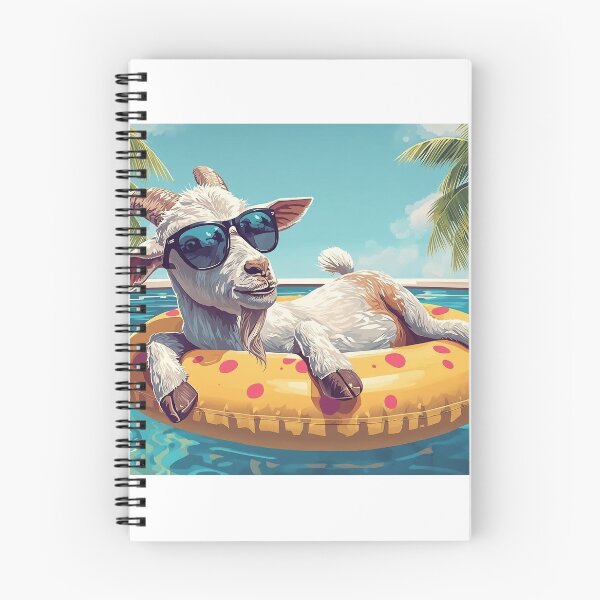 Item preview, Pool GOAT — Funny Relaxing Goat on Float with Sunglasses Summer Print designed and sold by Mripa.