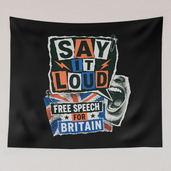 Item preview, Say It Loud Free Speech For Britain Design designed and sold by JesterKrewArt.
